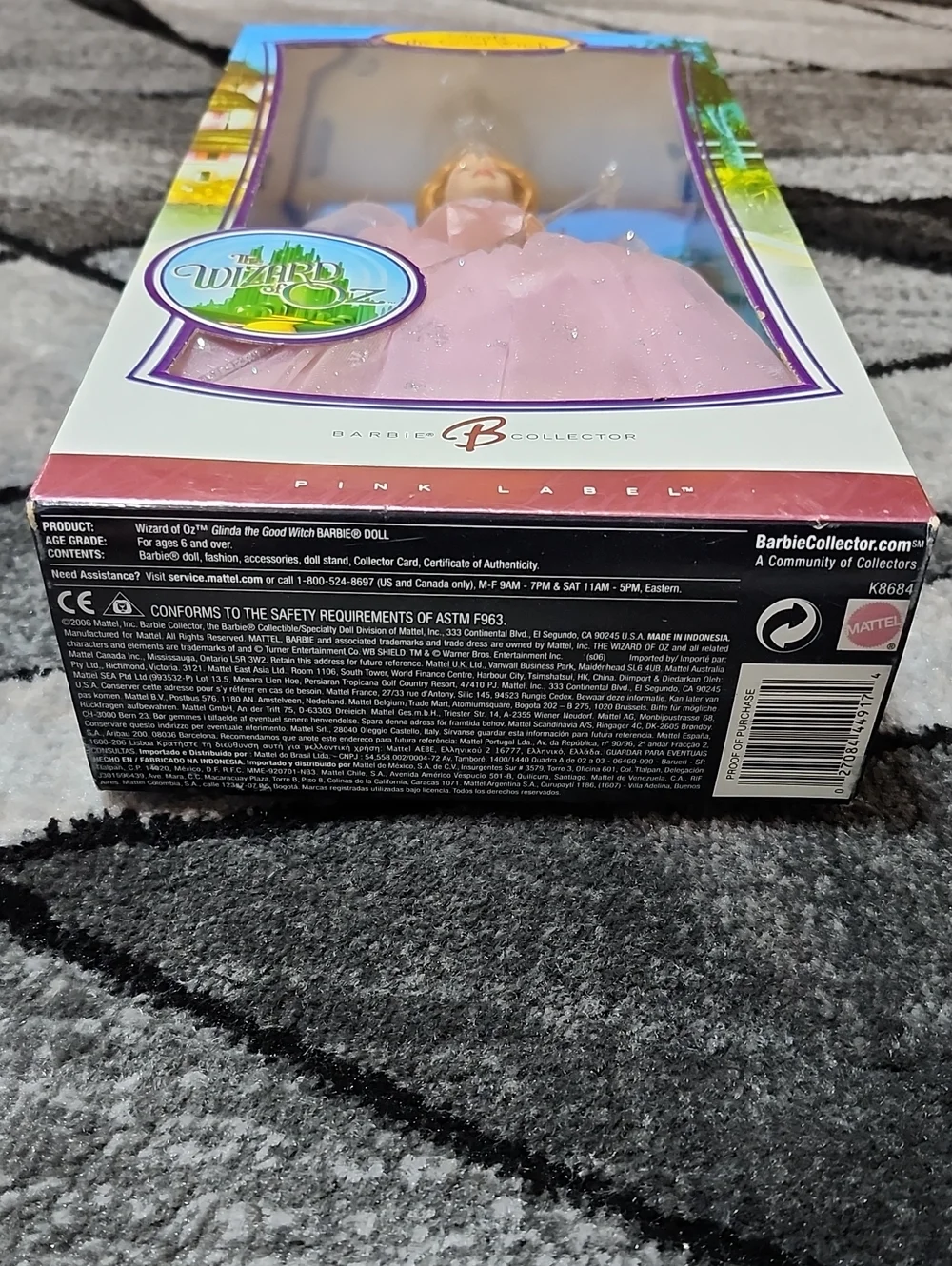 2006 MATTEL BARBIE COLLECTOR WIZARD OF OZ GLINDA THE GOOD WITCH PINK LABEL